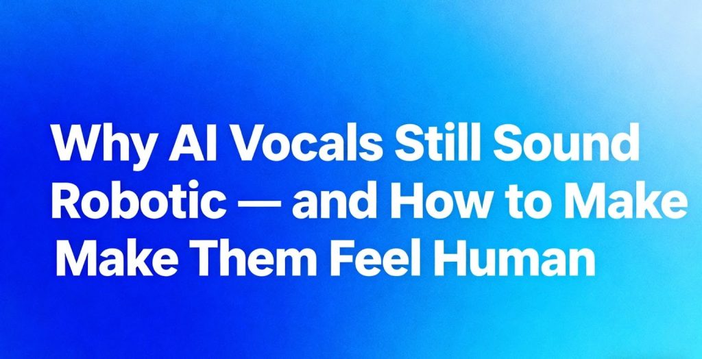 Why AI Vocals Still Sound Robotic