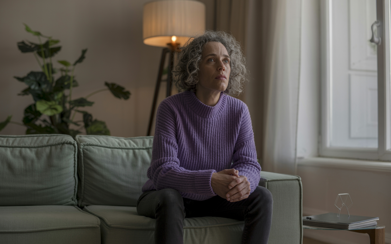 Representação da ilusão de facilidade na separação física, com contraste emocional da música ‘Né’.