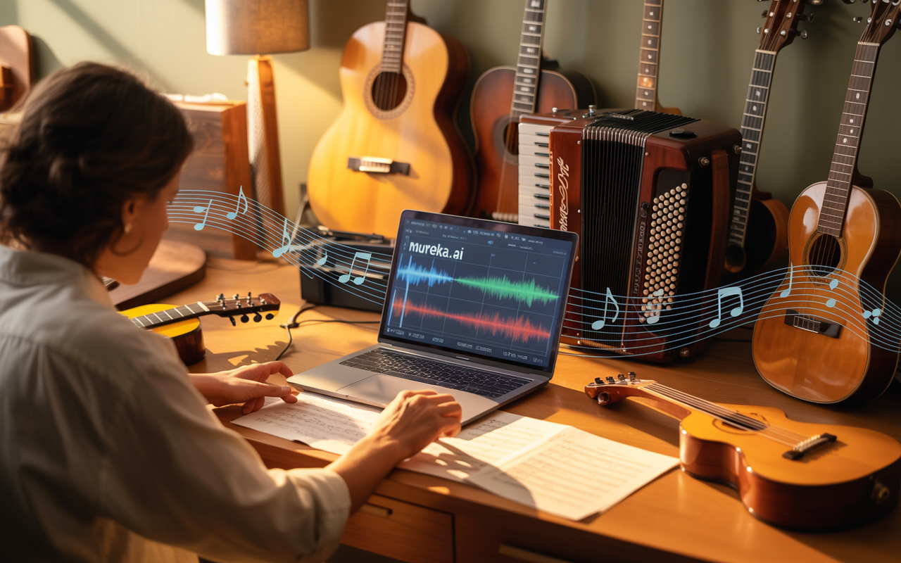 Criação de música estilo ‘Né’ usando Mureka.ai, combinando tecnologia e inspiração do sertanejo universitário.